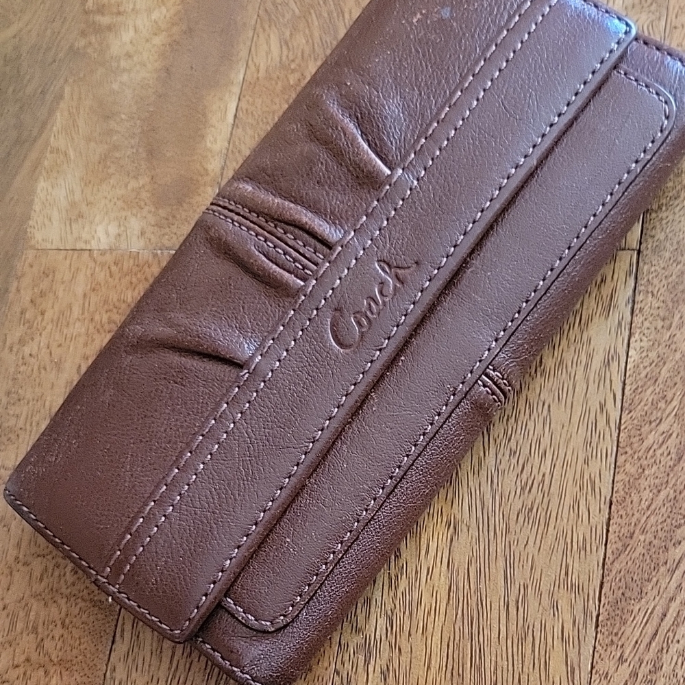 Coach Brown Leather Wallet  Final Markdown